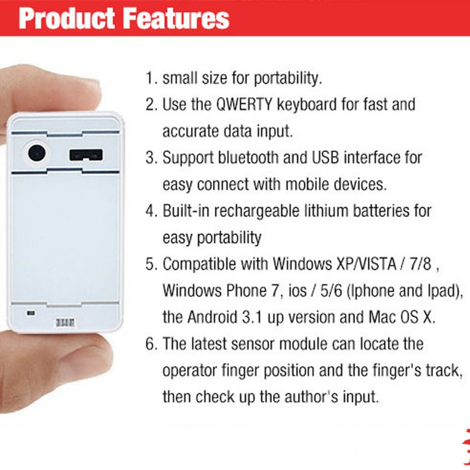 Laser Projection Keyboard